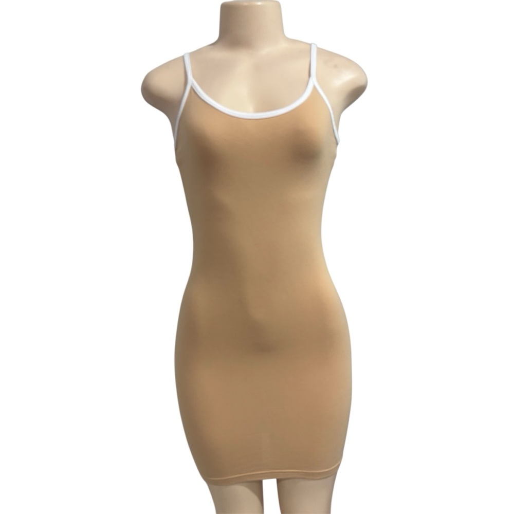 Beige Cami Bodycon Mini Dress